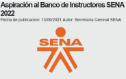 Aspiración al banco de instructores SENA 2022